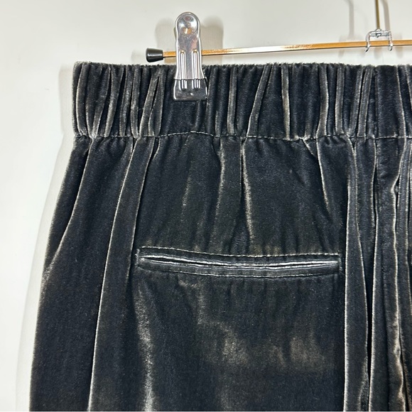 Ann Taylor Medium M Gray Velour Elastic Waistband Pants Pockets - Picture 1 of 12